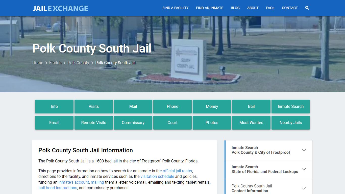 Polk County South Jail, FL Inmate Search, Information