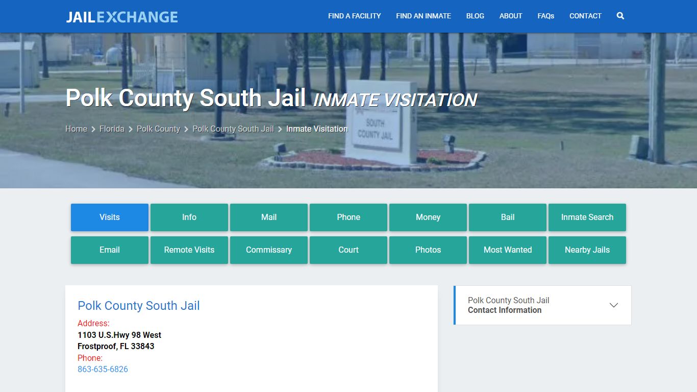 Polk County South Jail Inmate Visitation - Jail Exchange